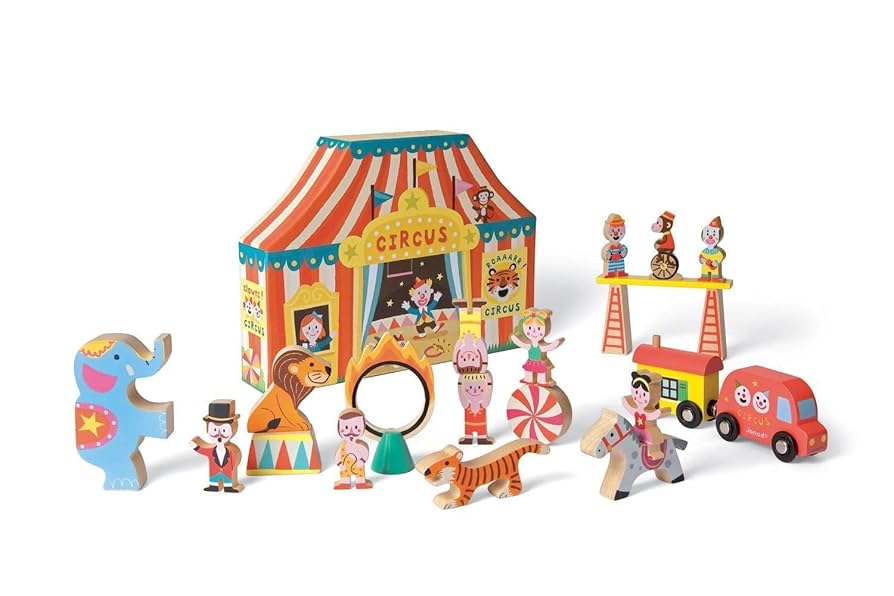 Amazon.com: Janod Story Box Circus - 19 Piece Set - Ages 3+