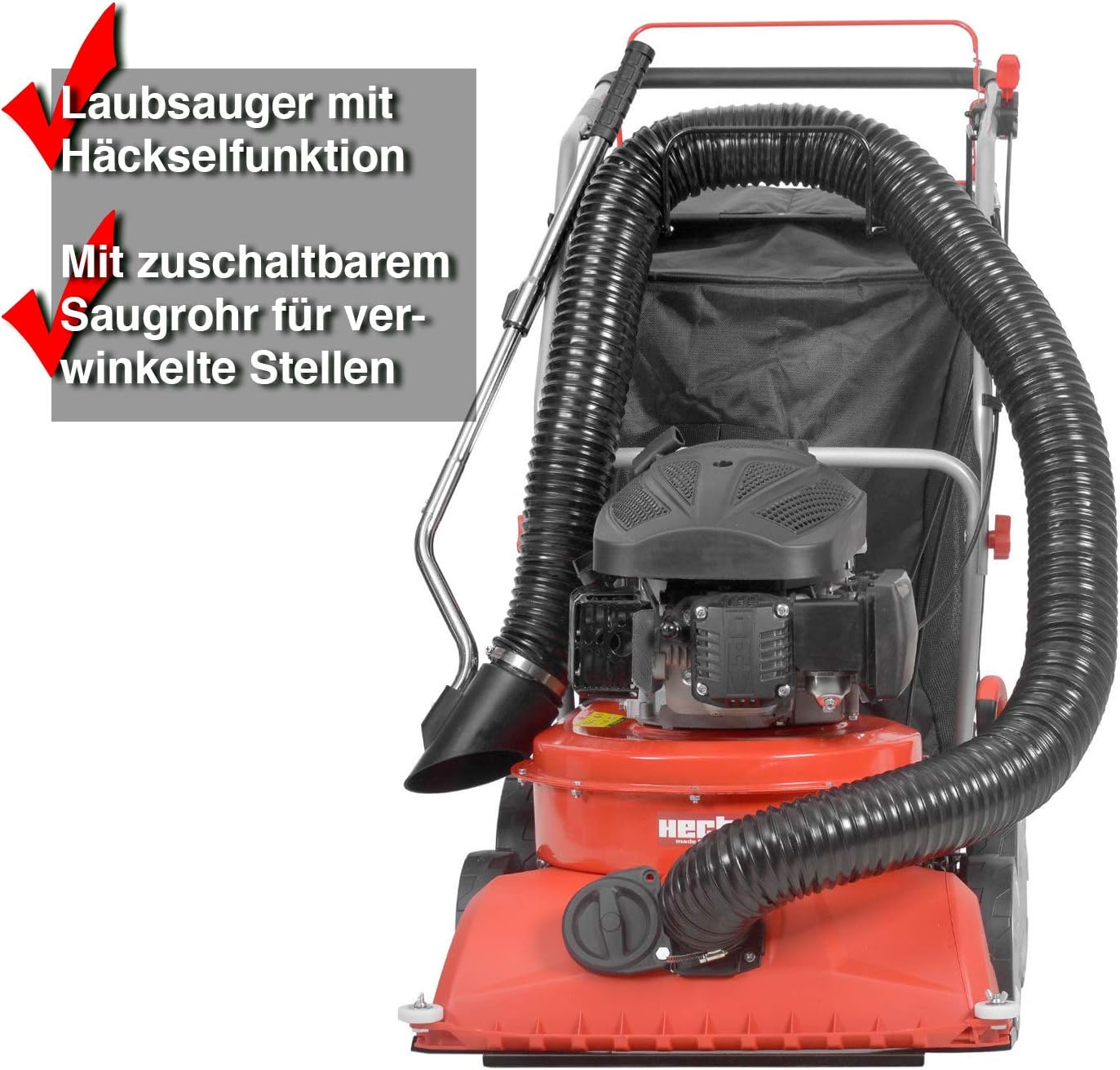 HECHT 8514 with Suction Hose and Shredder Function