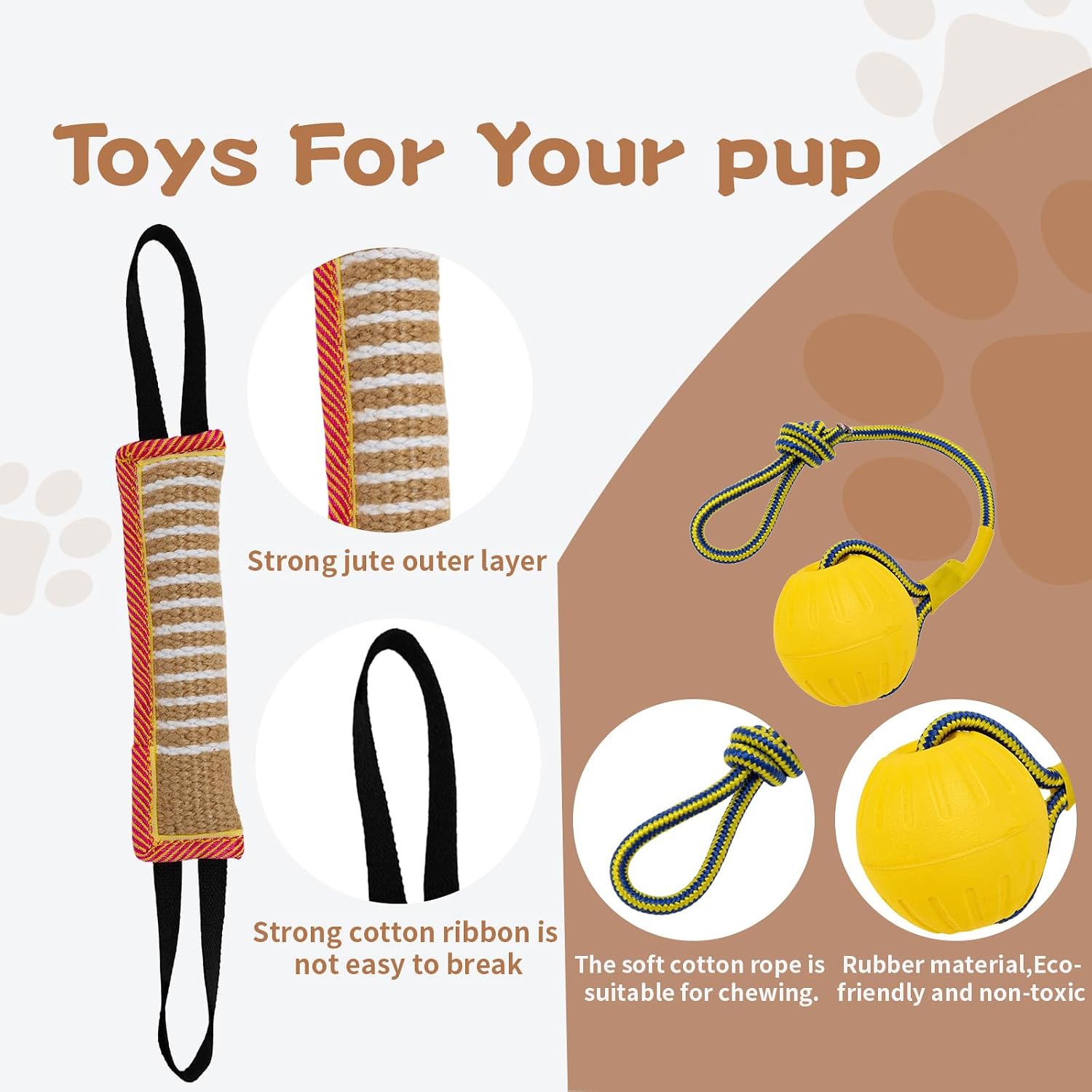 4 Pcs Dog Bite Training Set with Dog Sleeve Pillow Whip Agitation Stick and Rubber Ball, Professional Dogs Agility Training Equipment Protection for Biting - Interactive K9 Pitbull German Shepherd