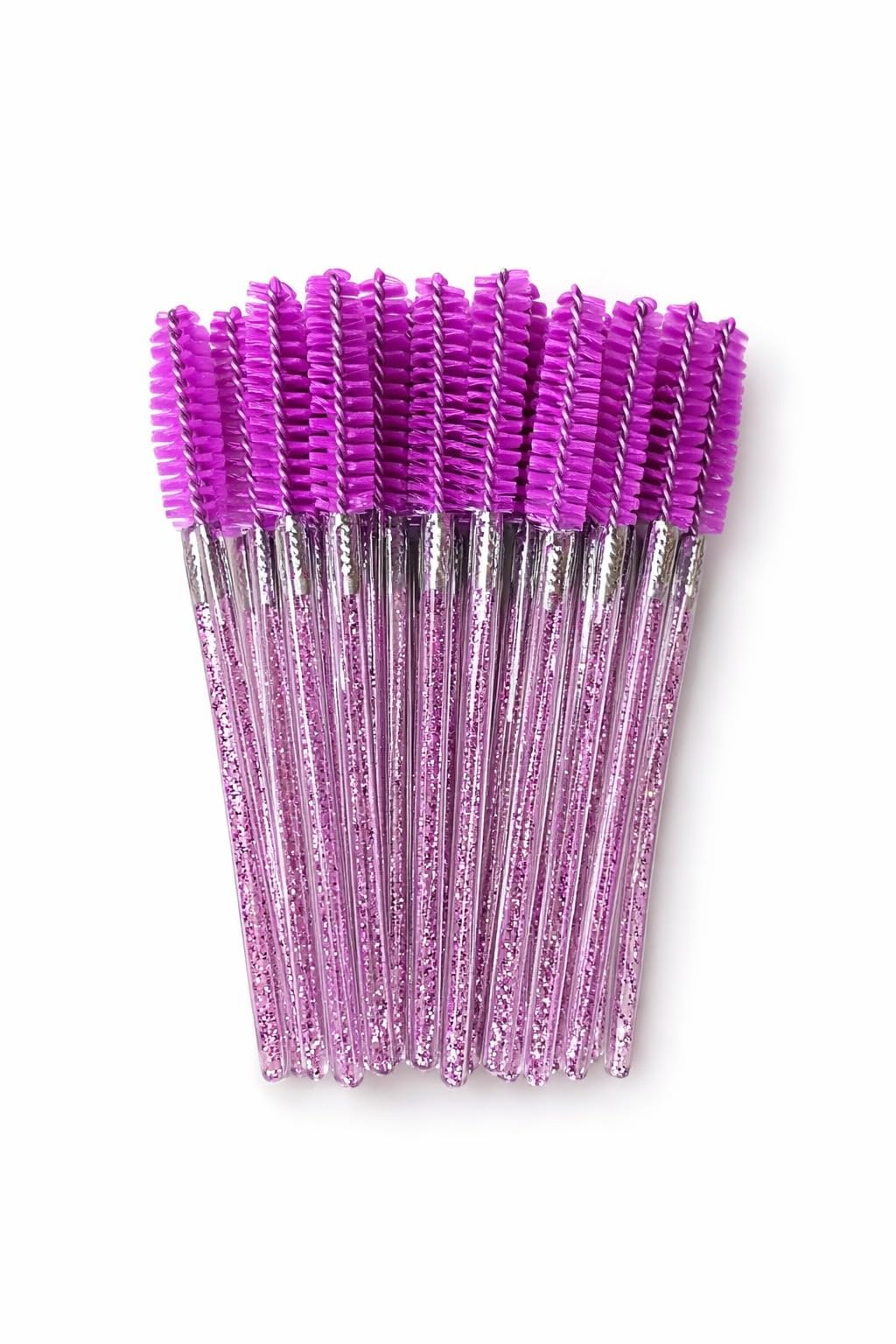 Disposable Eyelash Mascara Wands 50 Pcs, Multi-Color Lash Brushes for Eyelash Extension & Brow Grooming, Soft Spiral Head Makeup Applicator for Mascara, Eyebrow Styling & Beauty Use (purple)-picture-18