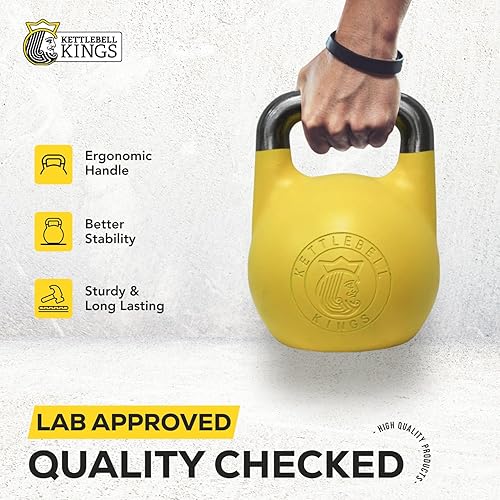 Miniatura 5 de Kettlebell Kings Competition Kettlebells Weight (35mm handle) 8-48 KG  Hand weights Workout Gym Equipment & Strength training sets for Women & Men