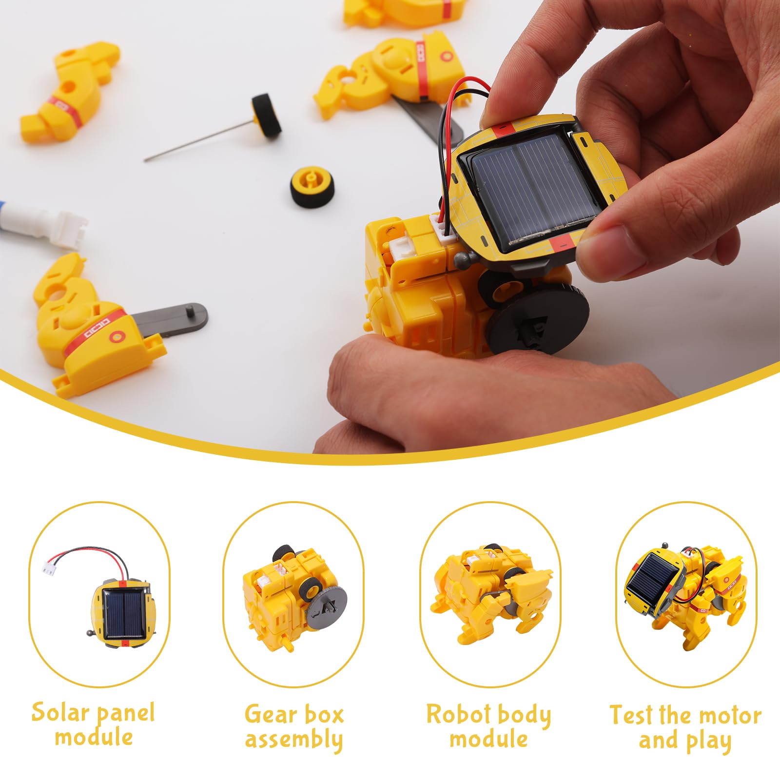 LUFEIS Robot Solar 6 En 1 – Kit De Construcción Espacial Con Energía Solar O Batería, Juguete STEM Para Niños De 8 A 13 Años, Regalo Educativo Ideal