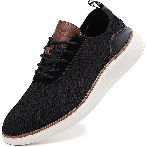 BSROT Men’s Mesh Dress Oxfords Shoes Casual Business Office Walking Shoes Lightweight Sneakers