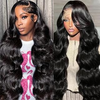 200 Density Body Wave Lace Front Wigs Human Hair Pre Plucked Pre Bleached Knots 13x4 HD Lace Frontal Wigs Human Hair Real Human Hair Wig 26 Inch