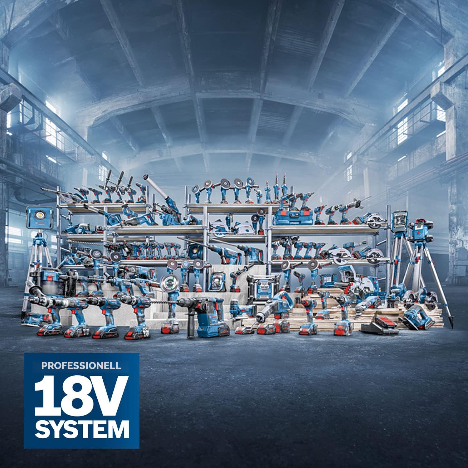 Bosch Professional 18V System Akku Drehschlagschrauber GDS 18V-450 HC (Anziehmoment 450 Nm, Losbrechmoment 800 Nm, ohne Akku/Ladegerät) Battery Powered