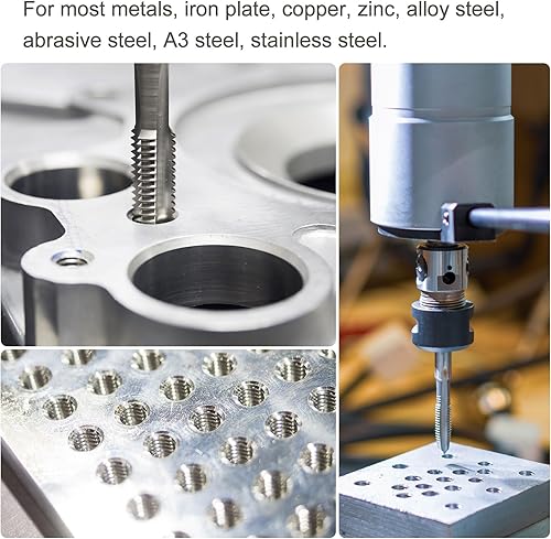 Miniatura 5 de uxcell 4 unids roscas métricas M6 x 1 H2 de acero de alta velocidad flautas rectas máquina roscado roscado herramientas de reparación