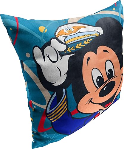 Miniatura 2 de Northwest Almohada Disney, 18 x 18 pulgadas, Pilot Mickey