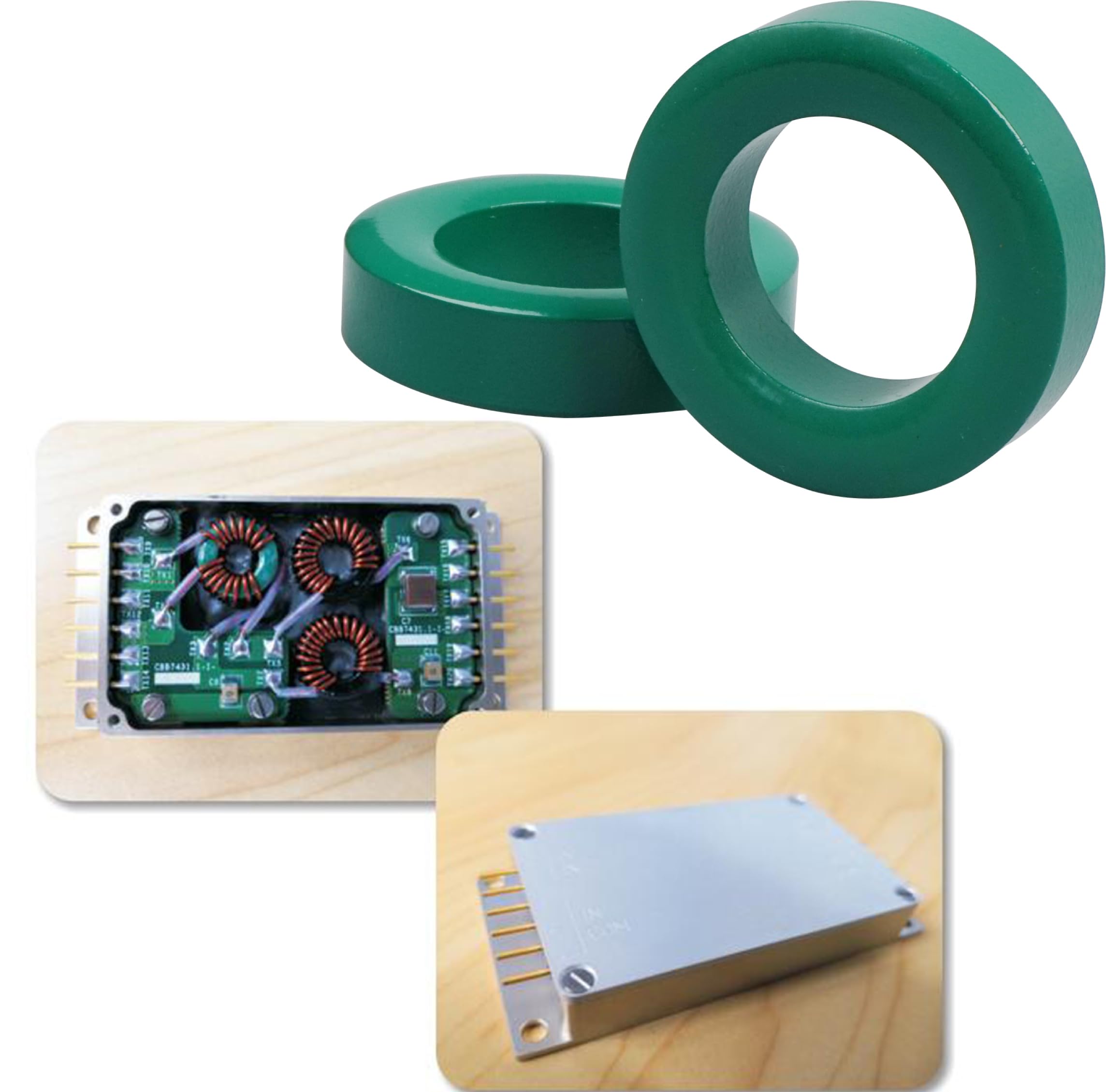 T200-2 Lot de 2 noyaux de ferrite en forme d'anneau | Lot de 2 anneaux magnétiques à haute fréquence pour applications industrielles et scientifiques