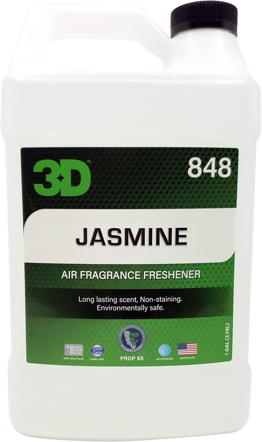 3D Water Based Odor Eliminator | Made in USA | All Natural | No Harmful Chemicals | Air Freshener (Jasmine Scent)