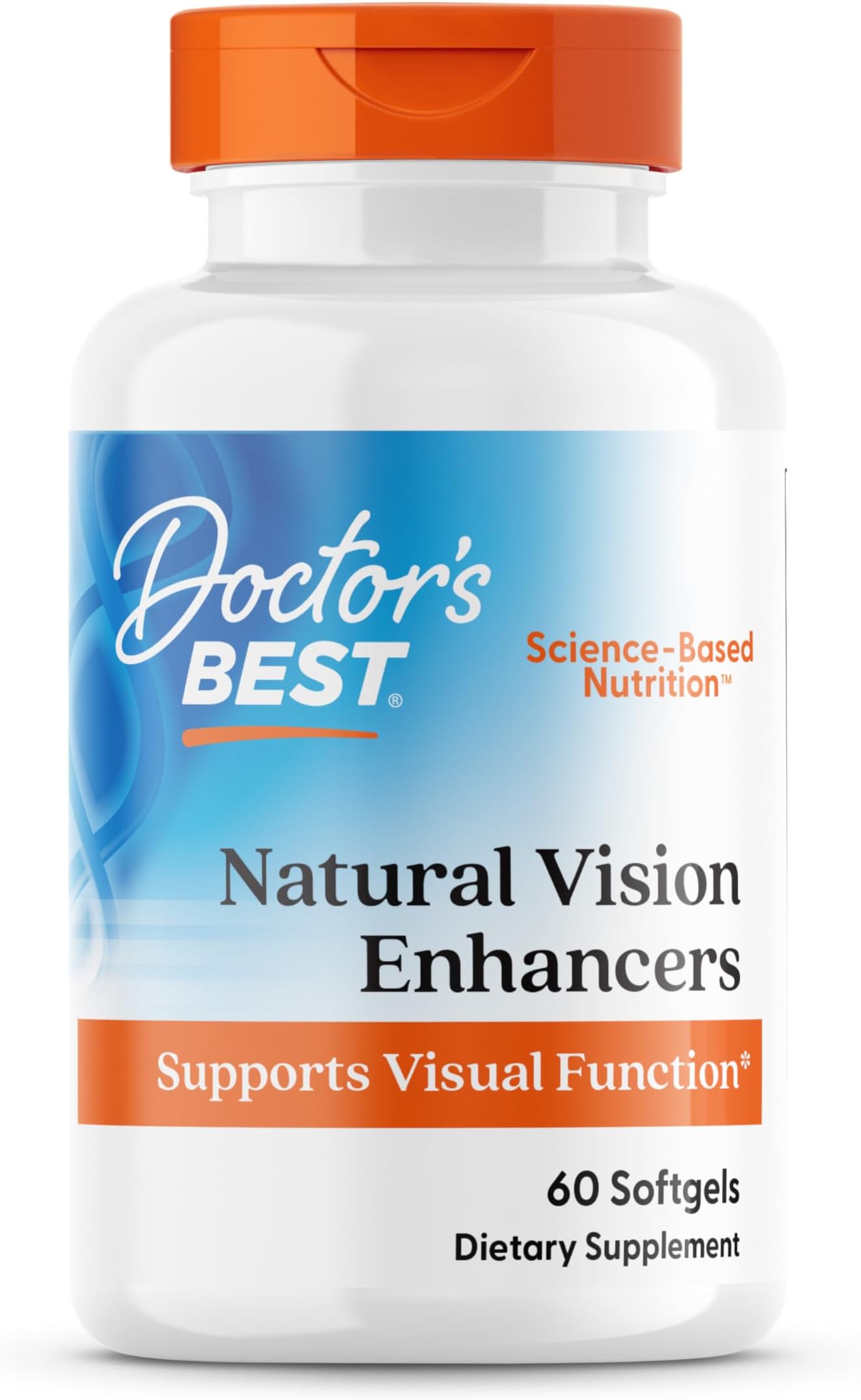 Doctor's Best Natural Vision Enhancers for Men & Women - Lutein and Zeaxanthin Supplement with Fish Oil, Eye Health Support Supplement for Adults, Protects Eyes from Blue Light, Non GMO - 60 Softgels