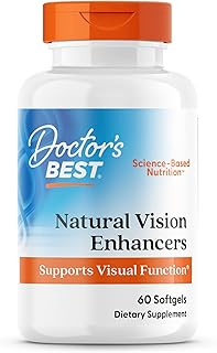 Doctor's Best Natural Vision Enhancers for Men & Women - Lutein and Zeaxanthin Supplement with Fish Oil, Eye Health Support Supplement for Adults, Protects Eyes from Blue Light, Non GMO - 60 Softgels