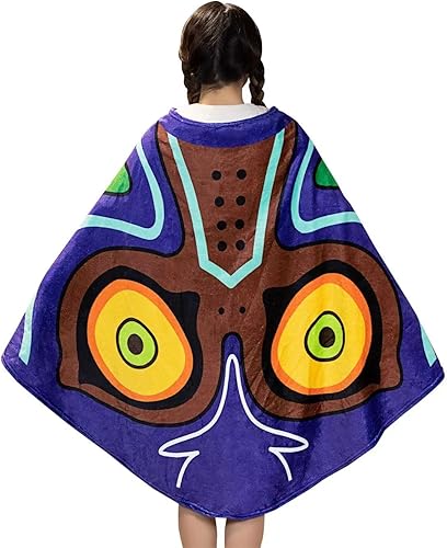 Zelda - Manta de felpa estilo planeador para cosplay, de 60 pulgadas de largo y 43 pulgadas de ancho (azul oscuro)