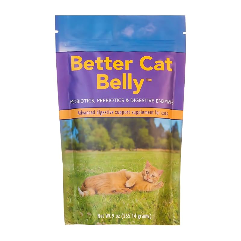 Suplemento em Pó para Gatos Equerry's ProThrive Better Cat Belly com Prebióticos, Probióticos e Taurina, 255 g