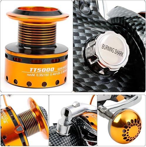 Miniatura 5 de Fishing Reels- 12+1 BB, Light and Smooth Spinning Reels, Powerful Carbon Fiber Drag, Saltwater and Freshwater Fishing