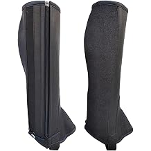 Majestic Ally Unisex PU Leather Riding Half Chaps with Glistening Accents