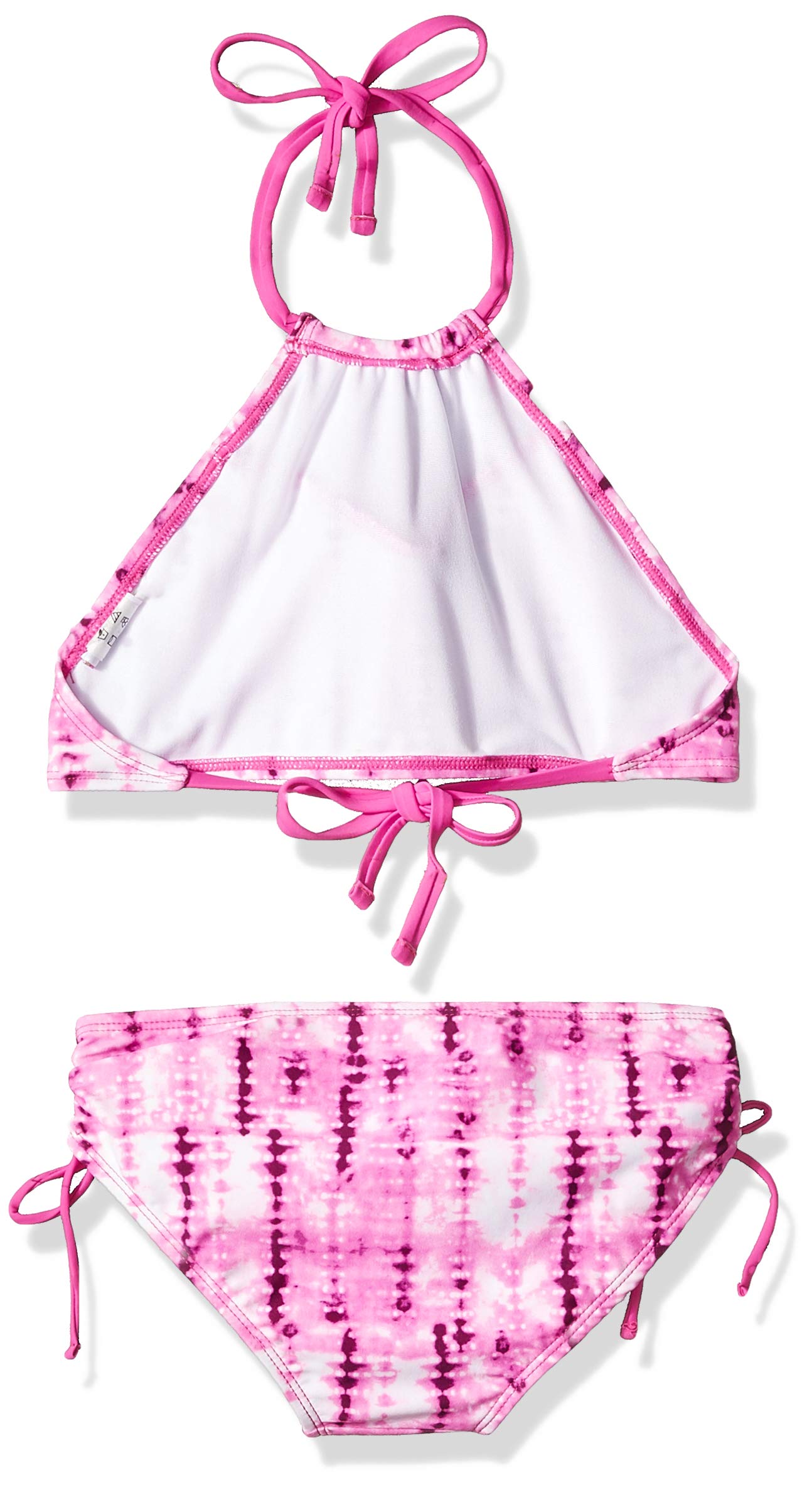 Kanu Surf Girls' Morgan Ruffle Halter Bikini 2-Piece Swimsuit, Pink, 2t