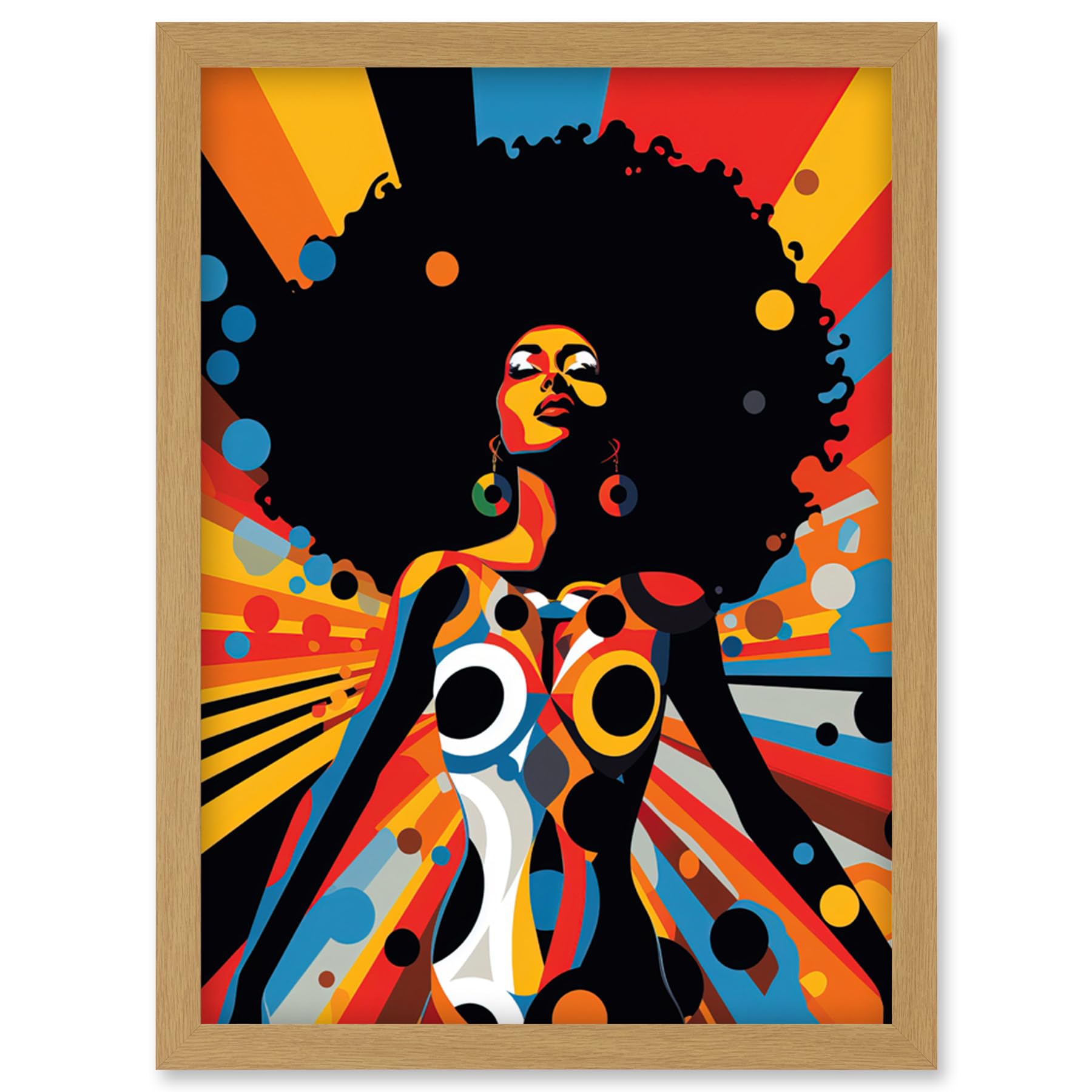 Amazon.com: Artery8 Afro Caribbean Woman Colour Explosion Modern