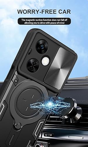 Miniatura 4 de Oneplus Nord N30 Funda con soporte de 360 Soporte magnético para automóvil absorción de impactos cubierta de protección resistente para cámara