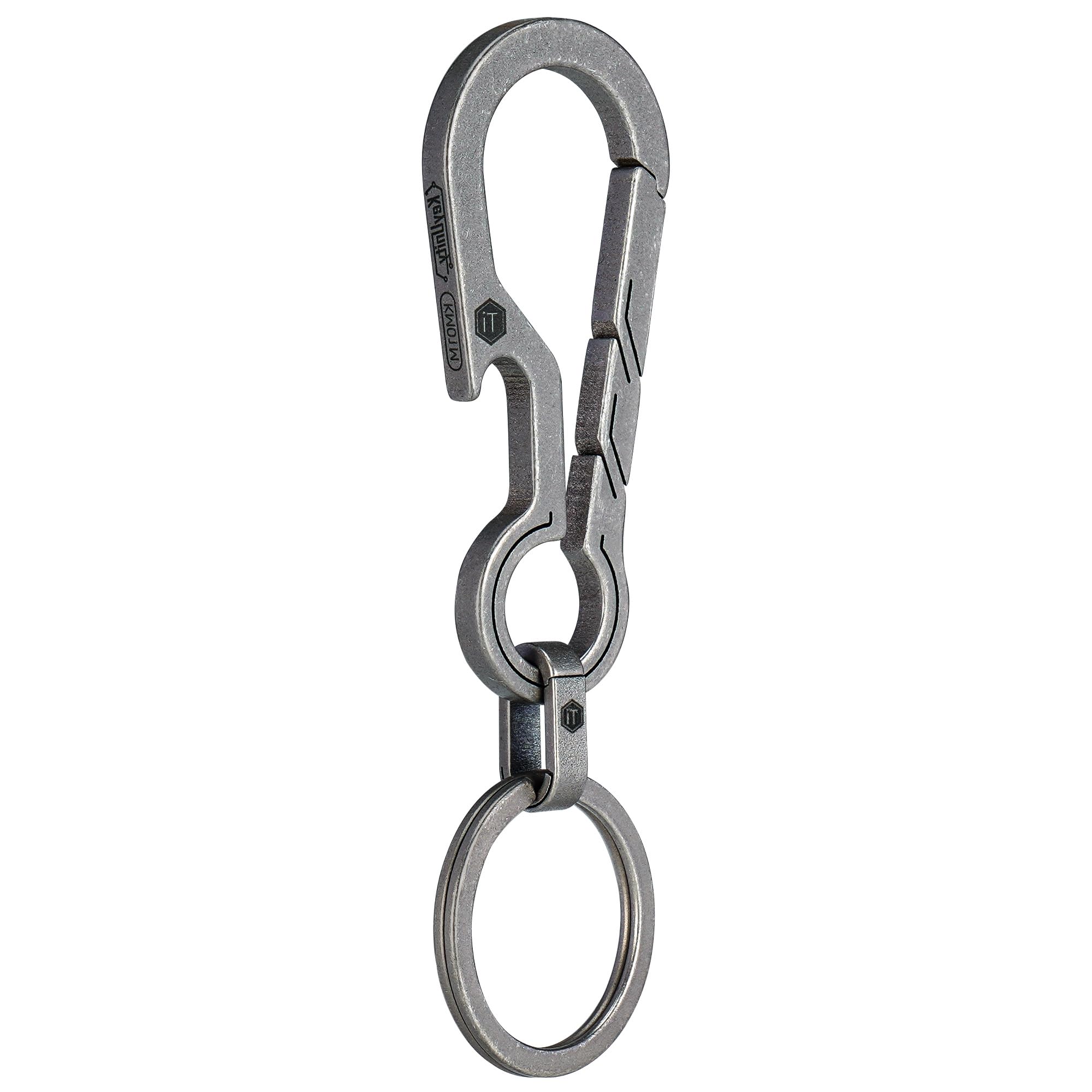 Keyunity Unisex Km01m Km01 Titanium Carabiner Keychain Clip Quick Release Edc Key Holder Organizer With Keyring