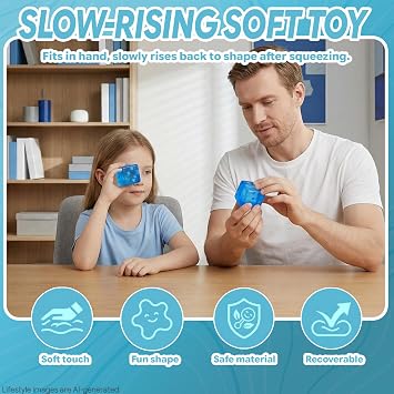 Cube Squishy Toy, Snowflake Fidget Cube 5cm