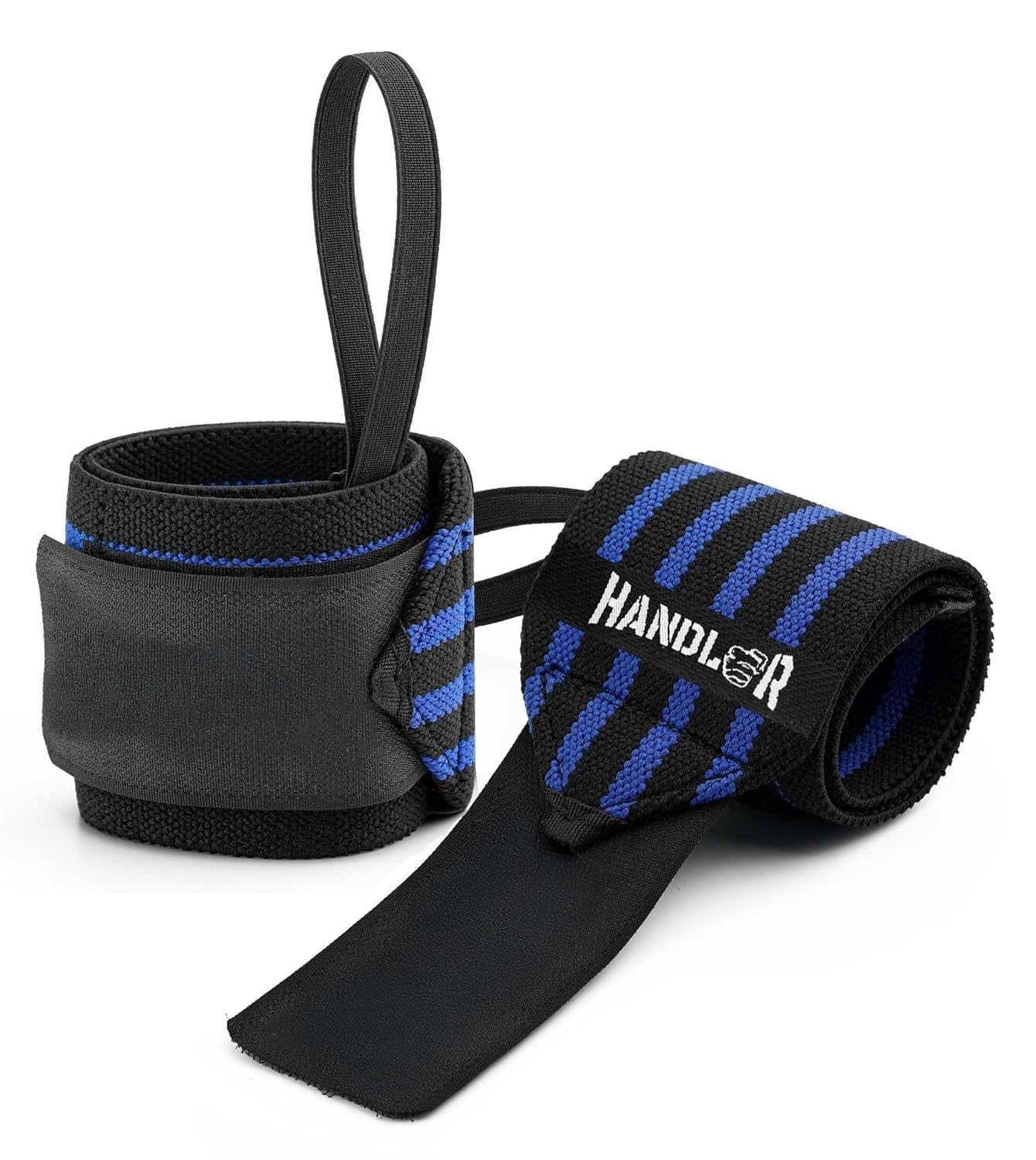 Handler Cotton Wrist Wraps Gym Wrist Straps for Weightlifting Wrist Support for Powerlifting, Bodybuilding & Strength Training Gym Wrist Accessories for Men for Hand Grip Thumb Loop (Blue)-image-40