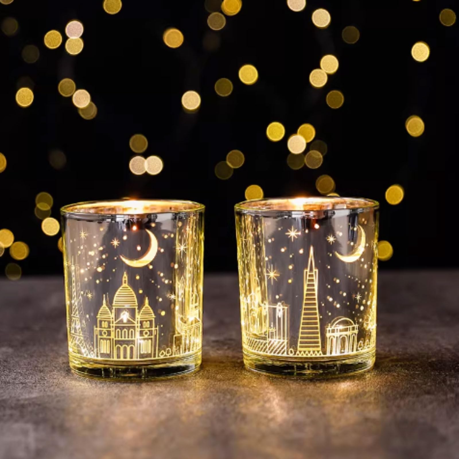 Velas de vidrio con LED hechas con cera de soja y aceites esenciales, vela perfumada reutilizable, decoración elegante for el hogar muy perfumada(Rose)
