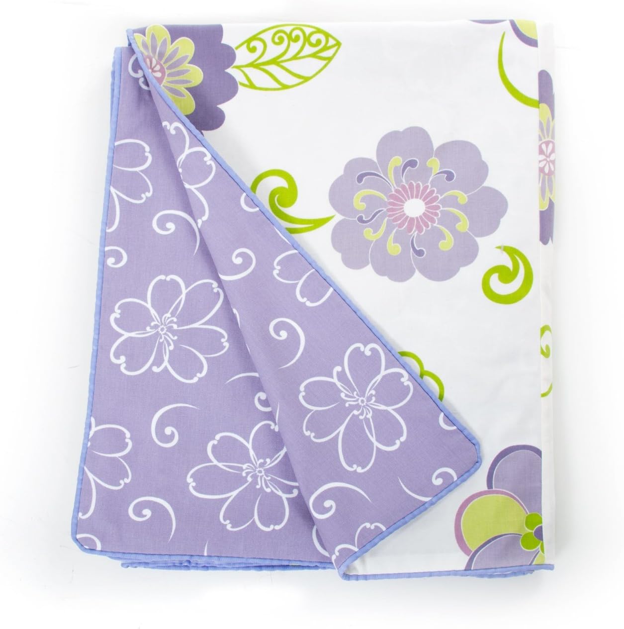 Sweet Potato Lulu Reversible Full/Queen Duvet Bedding Set, White/Lavender/Green/Purple
