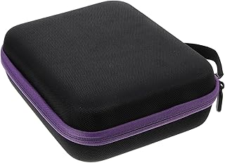 minkissy Estuche Organizador De Aceites Esenciales 30 Compartimentos 30 Botellas 5-15 Ml Resistente a Golpes para Viaje Color Morado Cremallera Hermética