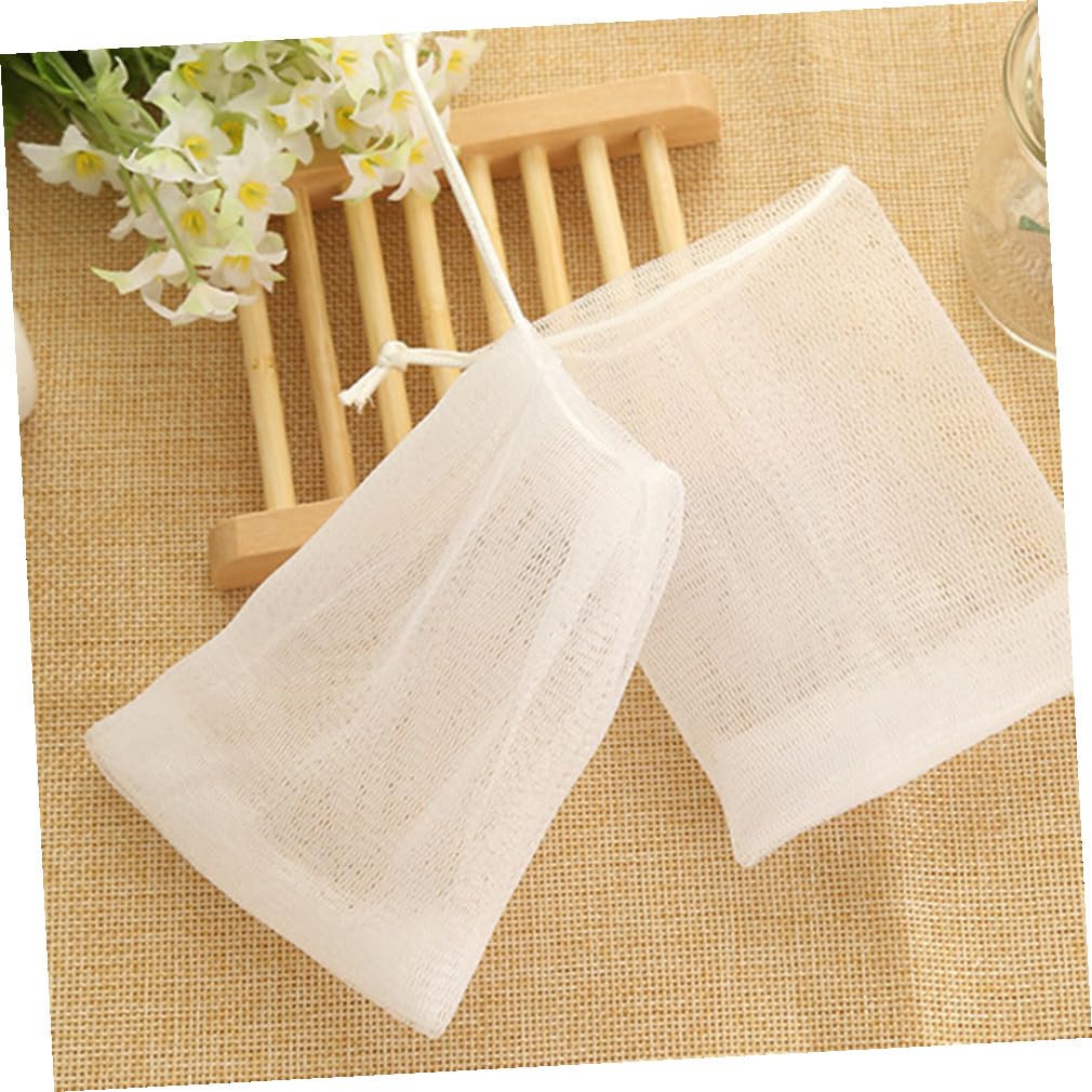 10Pcs Foaming Mesh Cleanser Soap Pouch Durable Soap Net for Face Wash Body Use and Comfortable Texture for Storing Soap for Shower and Bathroom