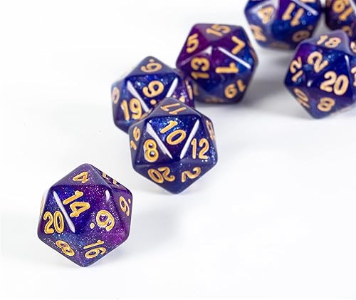 Vista 17 de SmartDealsPro Paquete de 10 dados poliédricos D20 de 20 caras para juego de mesa DND RPG MTG (mezcla de colores)
