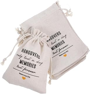 BESPORTBLE 10 Pack White Drawstring Bags for Bachelorette Parties And Bridal Showers, Practical Pouches for Wedding Emergency Kits And Party Supplies, Bags for Ideas And Welcome Parties