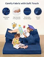 Vista 5 de Kidirect Sofá Modular para Niños, K12 PRO 400+ DIY Sofá de Espuma Creativa para Sala de Juegos, Sofá Convertible Mejorado con Caballito de Balancín