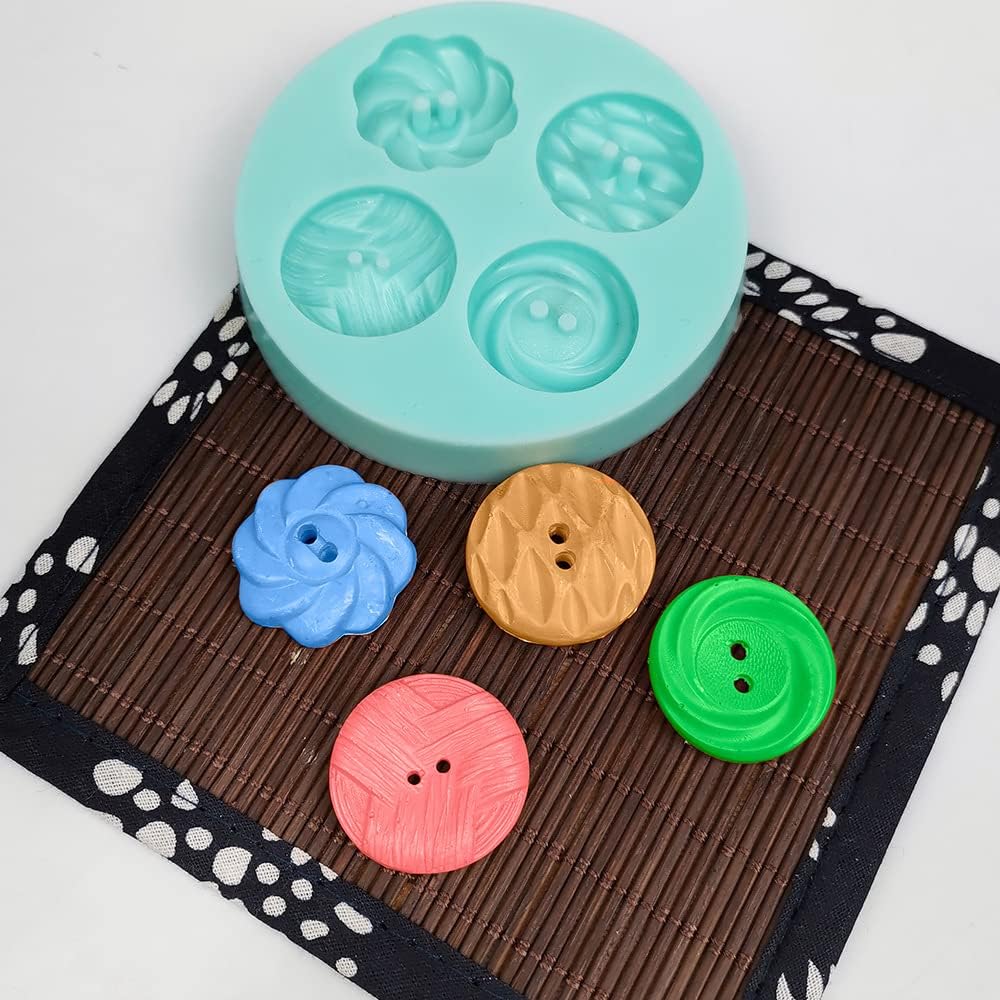 4 Style Button Epoxy Mold DIY Resin Casting Button Shape