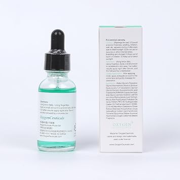 OxygenCeuticals Phyto Gel Non-Irritating Korean Gel Serum with Niacinamide, Sodium Hyaluronate, Centella Root Extract. For Natural, Smooth, More Moisturized Skin. 1.01 fl.oz (30ml)