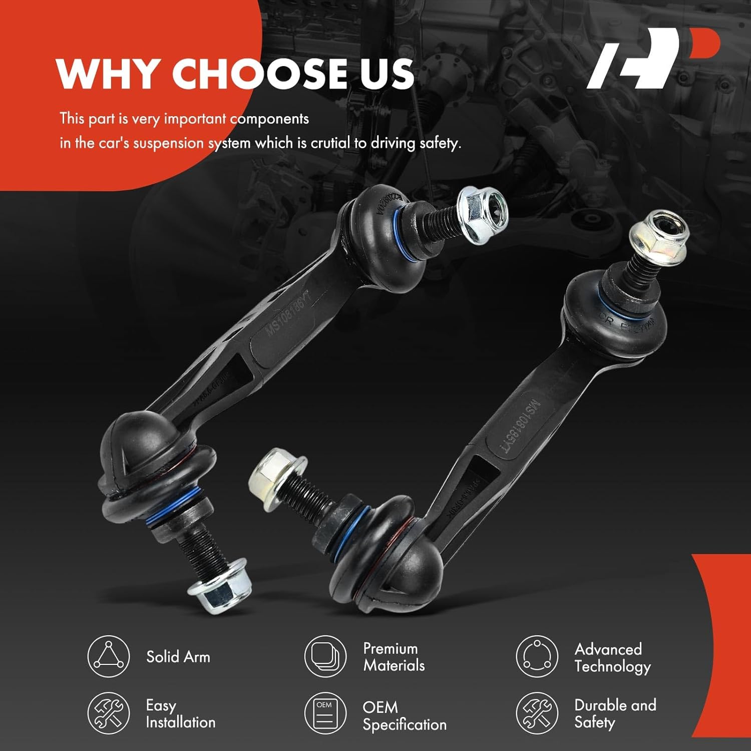 A-Premium 2 x Rear Sway Bar Links Stabilizer Bar Links, Compatible with BMW 228i 2014-2016, 230i, 320i, 328d, 328i, 330e, 330i, 335i, 340i, 428i, 430i, 440i, M235i, M240i, M340i, M440i, X1, Z4