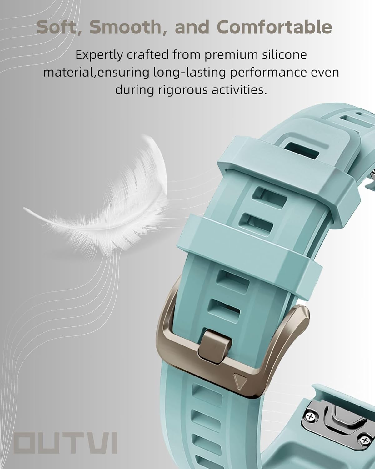 Watch Band for Garmin fenix 5s 6s 7s pro solar silicone light gold buckle quick fit 20mm bands Replacement for garmin epix pro gen 2 42mm Descent Mk2s/3/3i for women