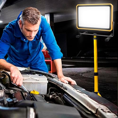 Miniatura 5 de Houselyla ECO - Luz de trabajo, 50 W, 5800 lm, 6700 K, 4.8 pies, 1.5 M, enchufe con interruptor, impermeable, luces LED portátiles para exteriores e