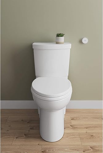 Miniatura 13 de American Standard 2989709.020 Hidden Trapway Cadet Touchless 2 piezas 1.28 GPF inodoro alargado de descarga individual, asiento incluido, color