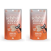 Schesir Silver, Salmone in Mousse, Alimento Umido Completo per Gatti Anziani, Grain Free, Supporta il Sistema Immunitario, Ricco di Idratazione, 12 x 70 g (Confezione da 2)