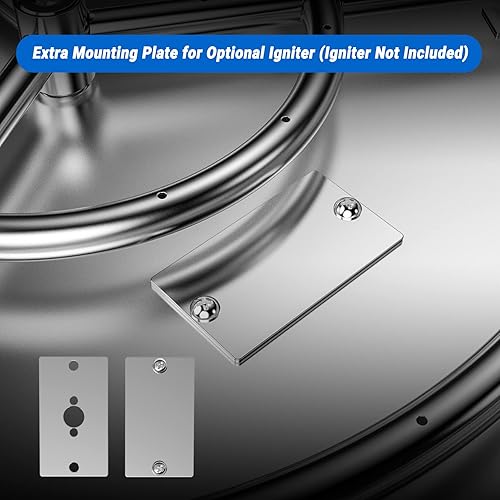 Miniatura 4 de Skyflame Kit de hoguera cuadrada de acero inoxidable de 24 x 24 pulgadas con bandeja para quemador de fuego, anillo de quemador de fuego y tapa