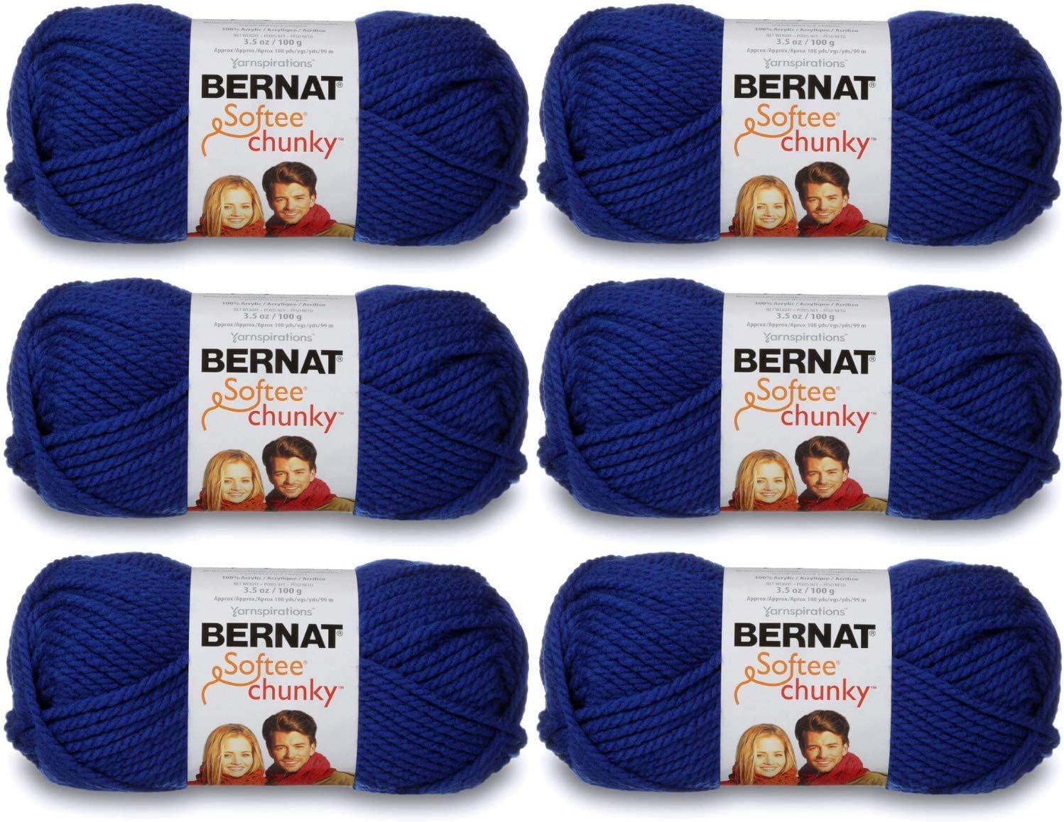 Bernat 161128-28134 Softee Chunky Yarn - Royal Blue