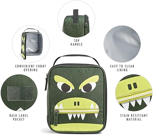 Miniatura 3 de Fit & Fresh Fiambrera de dinosaurio, poliéster, unisex, 3+