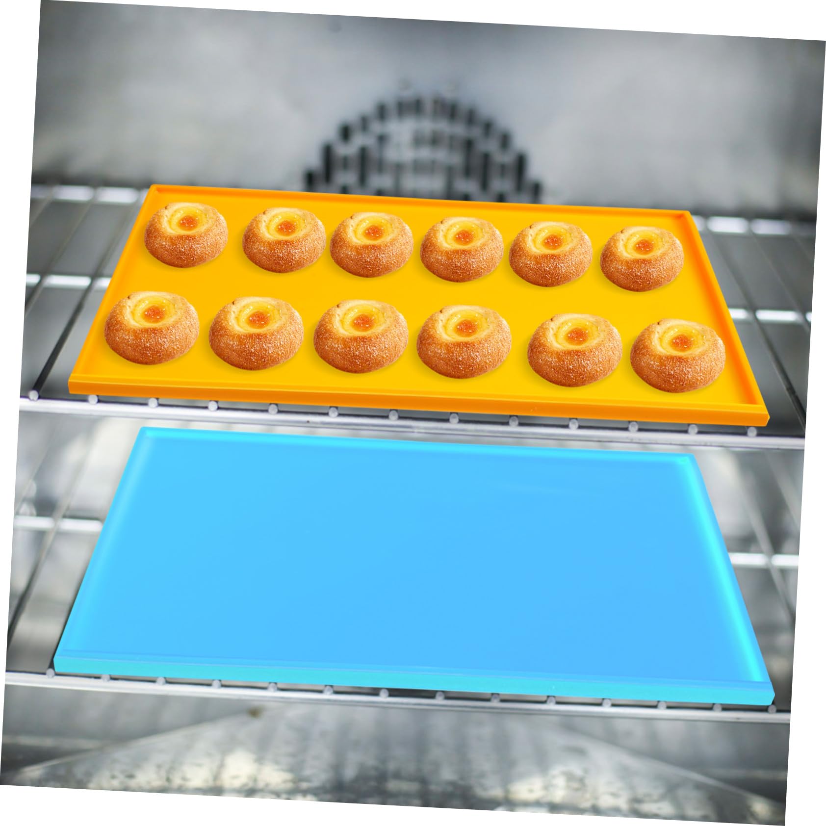 SOIMISS Silikon-backmatten mit Erhöhtem Rand Antihaft-bakematten aus Silikon Backmatten mit Spatel für Teigkneten und Backen