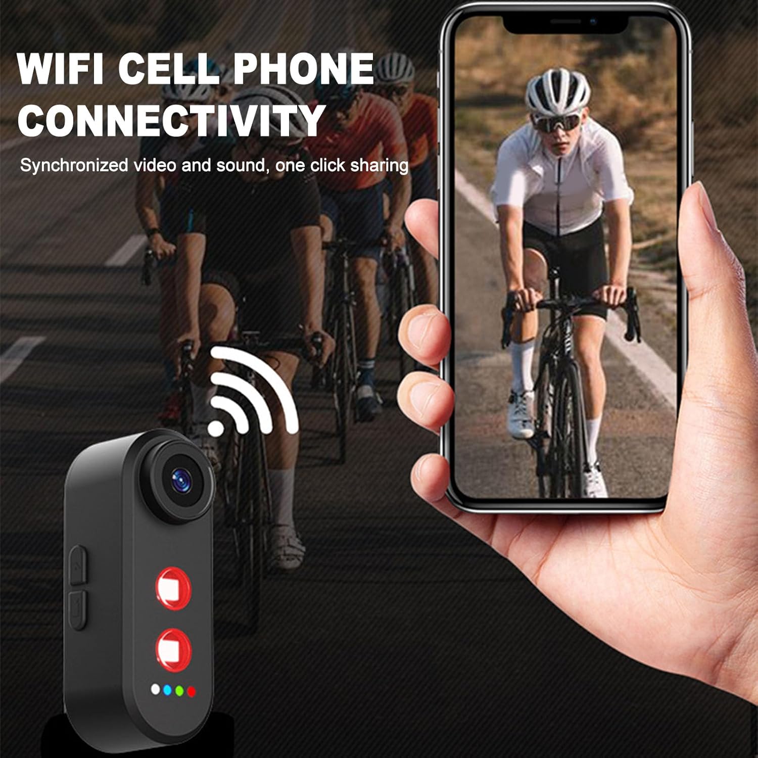 CUIFATI Bike Rear View Camera with Tail Light, 1080P 140° Wide Angle Bike Video Cameras, IPX6 Water Proof Cycling Camera 5000mAh Rechargeable, for Mountain Road Bike E Bikes (64G)