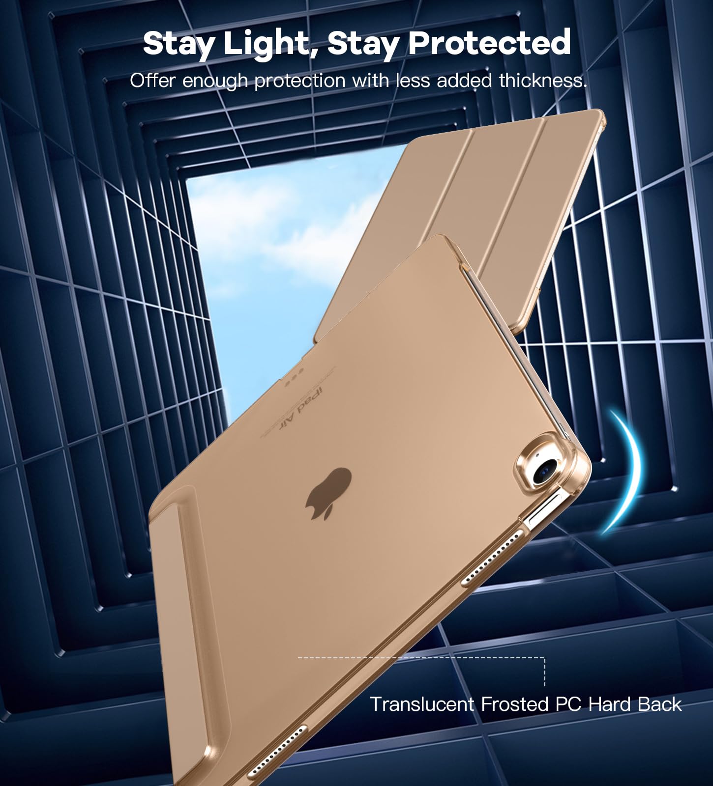 Custodia TiMOVO per iPad Air 13 pollici M2 2024 - Nera, sottile, supporto Touch ID