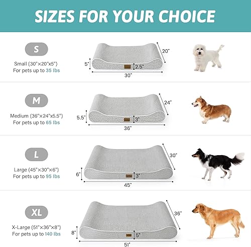 Orthopedic Dog Bed for Extra Large Dogs up to 140 lbs — shown in a real home setting for scale