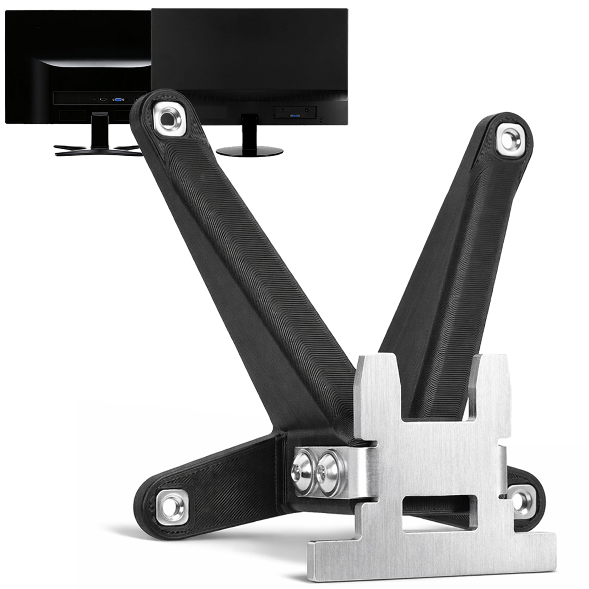 3IDEE adattatore VESA compatibile con monitor Acer (HA240Y, R240HY, SB220Q, SB230, RT240, RT240Y, R221Q, G227HQL e altro) - Attacco VESA 75x75 mm, Supporto VESA per monitor senza connessione VESA