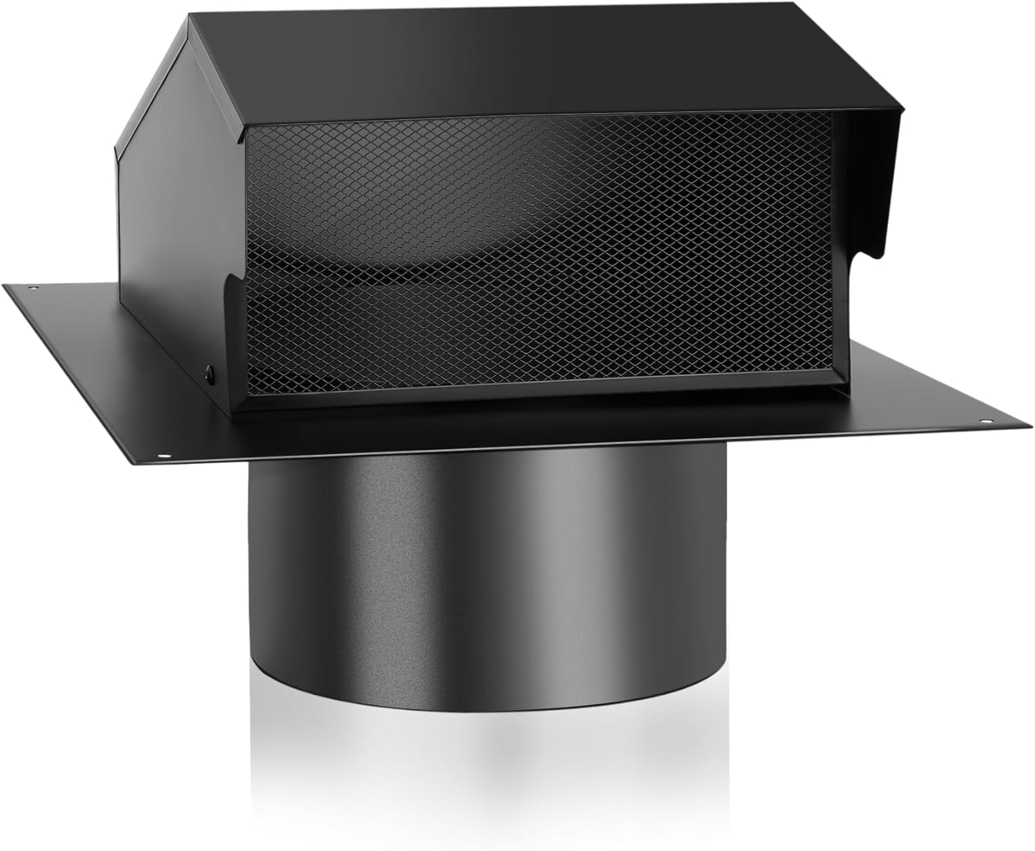 10 Inch Roof Vent Cap with Wind Damper and Mesh to Provide Flow of Fresh Air and Keep Critters Out,10 Inch Roof Exhaust Vent, Black 10IN