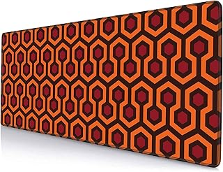 SANWUMIAN Gaming Mouse Pad, XXL Extended Computer Keyboard Long Mouse Mat, Large Desk Pad for Office Laptop, Non-Slip Rubber Base with Stitched Edge Mousepad, 31.5X11.8 inch Overlook Hotel Pattern
