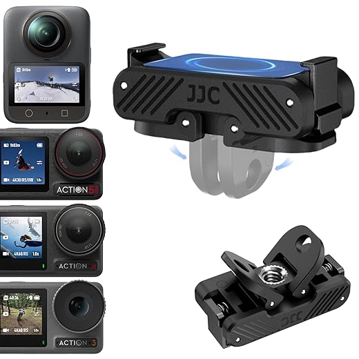 Magnetic Mount for DJI Osmo 360 Action 5 Pro/4/3,Magnetic Quick Release Adapter with Foldable Claws & 1/4" 20 Screw Hole for DJI Osmo 360 & Action 5 Pro 4 3 Compatible with Action5 Osmo360 Accessories